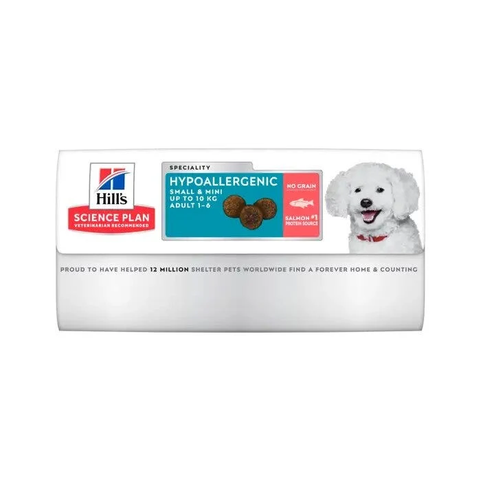 Hill's Science Plan Hypoallergenic Al Salmone Cibo Secco Cani Adulti Taglia Small Sacco 1,5kg