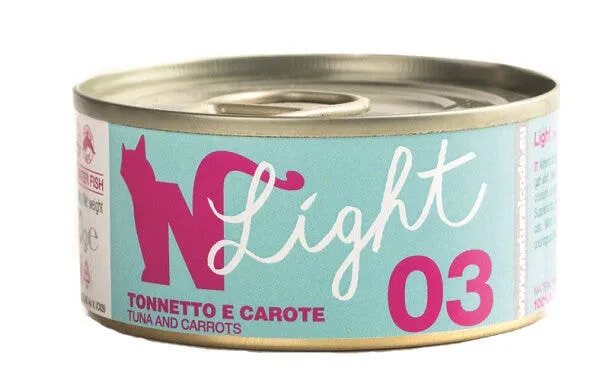 Natural Code Light 03 Tonnetto e Carote Gatti Adulti Lattina 4x70g