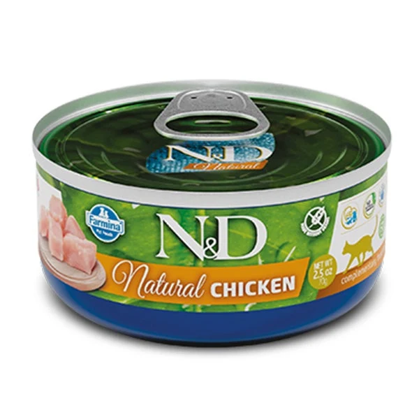 Farmina N&D Natural Chicken Cibo Umido Gatti Adulti Lattina 140g