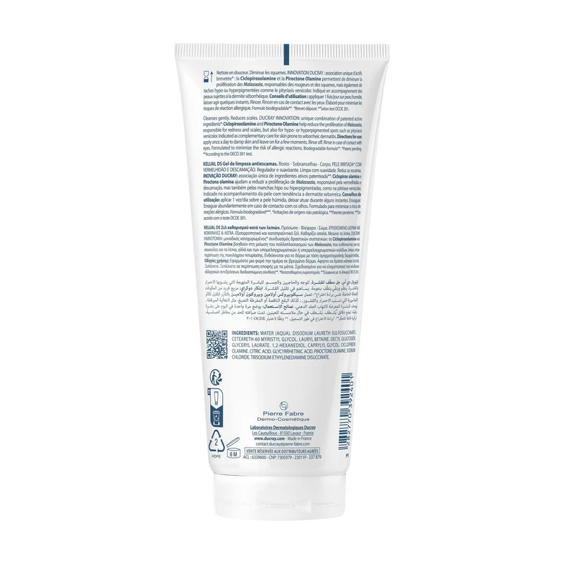 Ducray Kelual Ds Gel Detergente Anti-Squame Viso E Corpo 200ml
