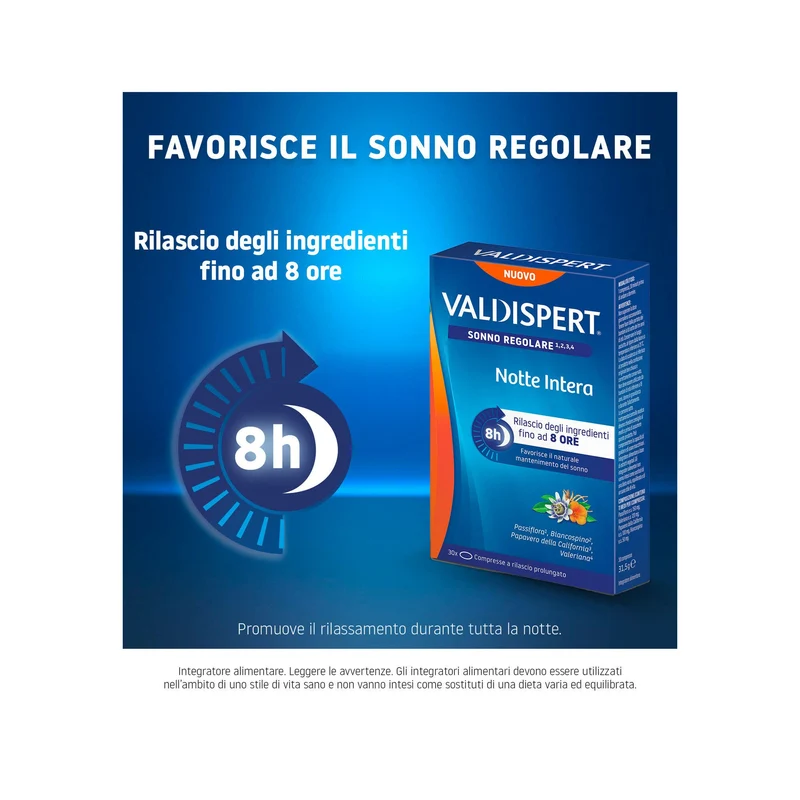 Valdispert Notte Intera 30 Compresse a Lento Rilascio