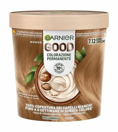 Garnier Good Kit Colorazione Permanente 7.12 Biondo Cappuccino 160g