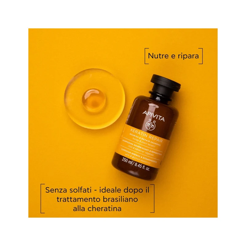 Apivita Keratin Repair Shampoo Nutriente Riparatore 250ml