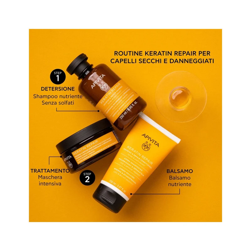 Apivita Keratin Repair Shampoo Nutriente Riparatore 250ml