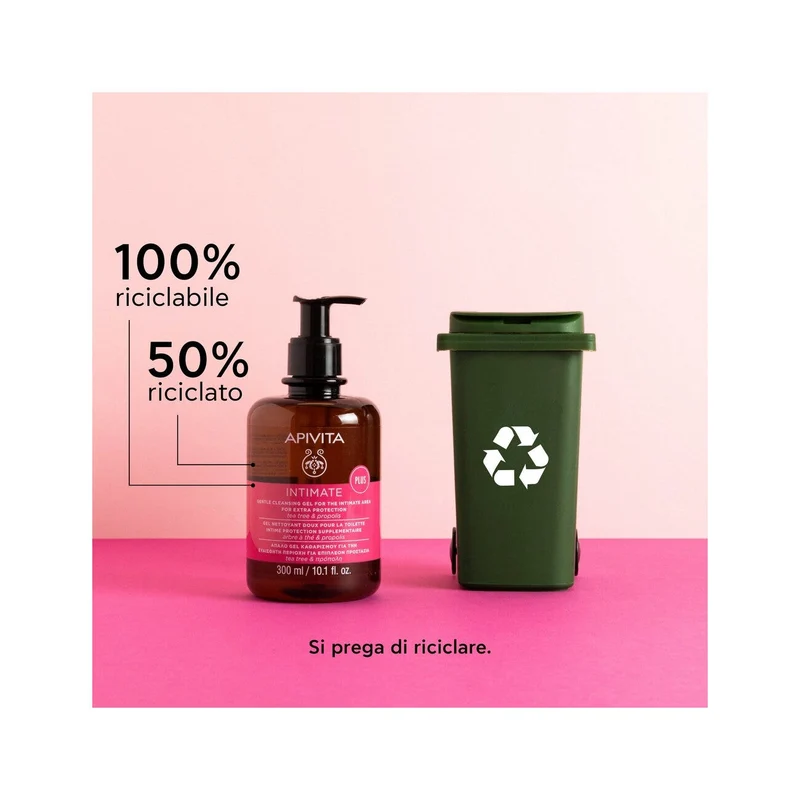 Apivita Intimate Plus Gel Detergente Intimo Extra Protezione 300ml