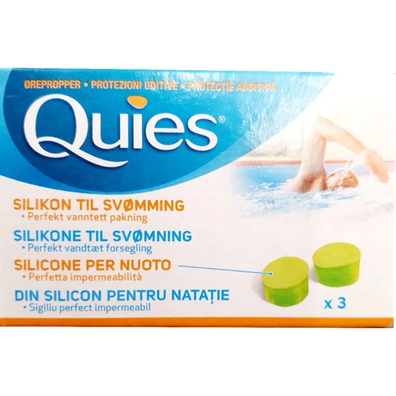Quies Tappo Auricolare Silicone Nuoto 3 Paia