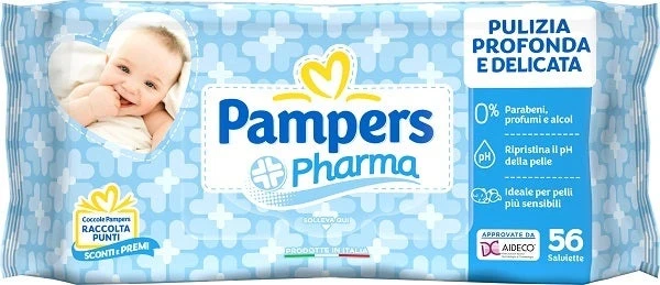 Pampers Pharma Salviettine 56 Pezzi