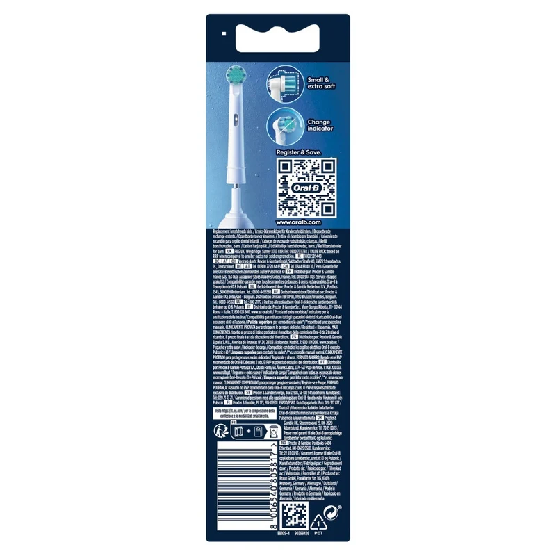 Oral-B Testine Di Ricambio Pro Kids Con Disney Cars o Principesse 4 Pezzi