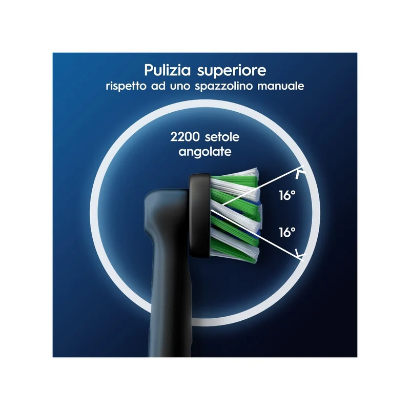 Oral-B Testine Di Ricambio Pro Cross Action Black 3 Pezzi
