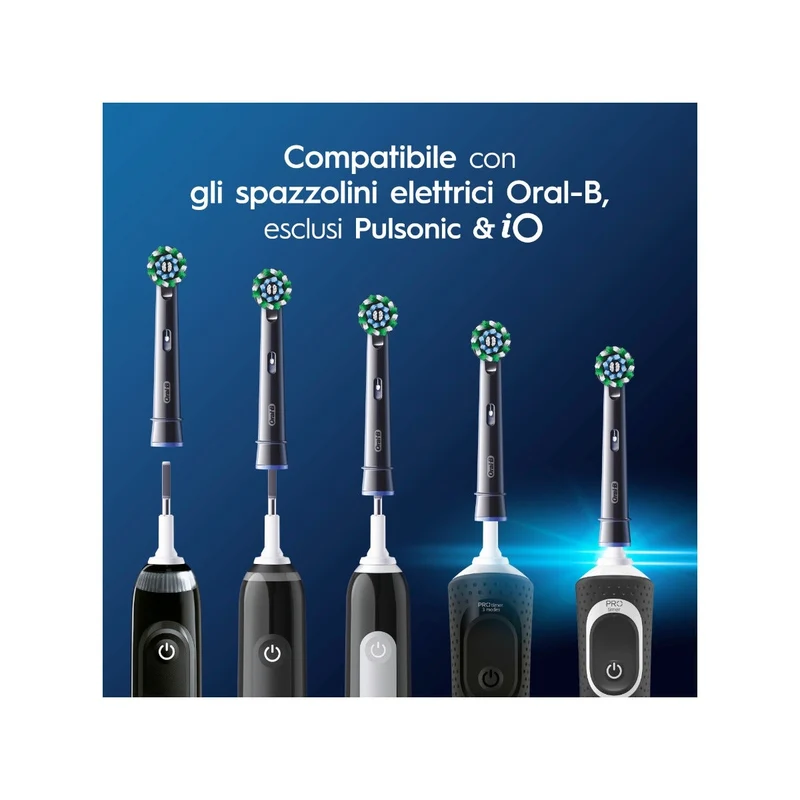 Oral-B Testine Di Ricambio Pro Cross Action Black 3 Pezzi