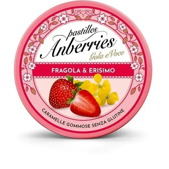 Pastilles Anberries Fragola & Erisimo 50g