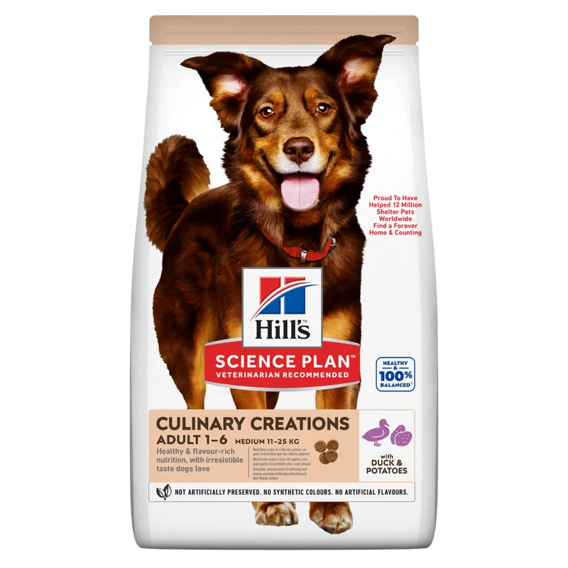 Hill's Science Plan Culinary Creations Adult Crocchette Con Anatra E Patate Per Cani Taglia Media Sacco 2,5 Kg