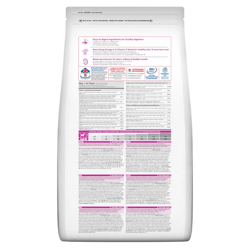 Hill's Science Plan Mature Adult 7+ Crocchette con Pollo per Cani Taglia Piccola Sacco 6 Kg