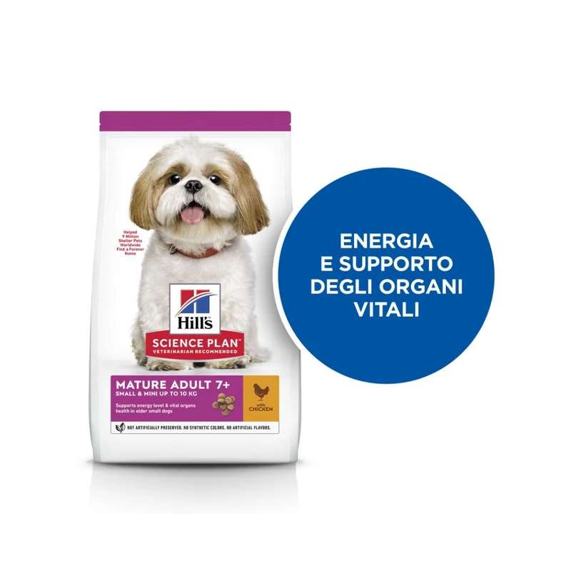 Hill's Science Plan Mature Adult 7+ Crocchette con Pollo per Cani Taglia Piccola Sacco 6 Kg