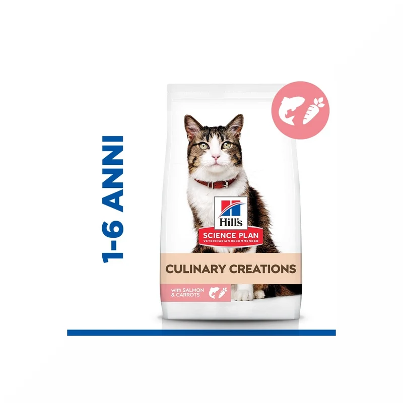 Hill's Science Plan Culinary Creations Medium Adult Crocchette per Gatti con Salmone E Carote 10kg