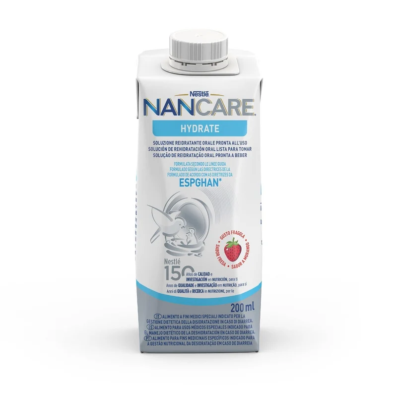 Nestlé Nancare Hydrate Alimento A Fini Medici Speciali Alla Fragola 3 Brick Da 200ml