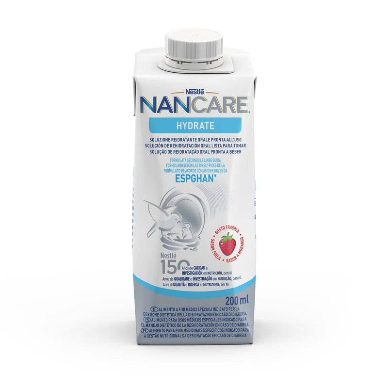 Nestlé Nancare Hydrate Alimento A Fini Medici Speciali Alla Fragola 3 Brick Da 200ml