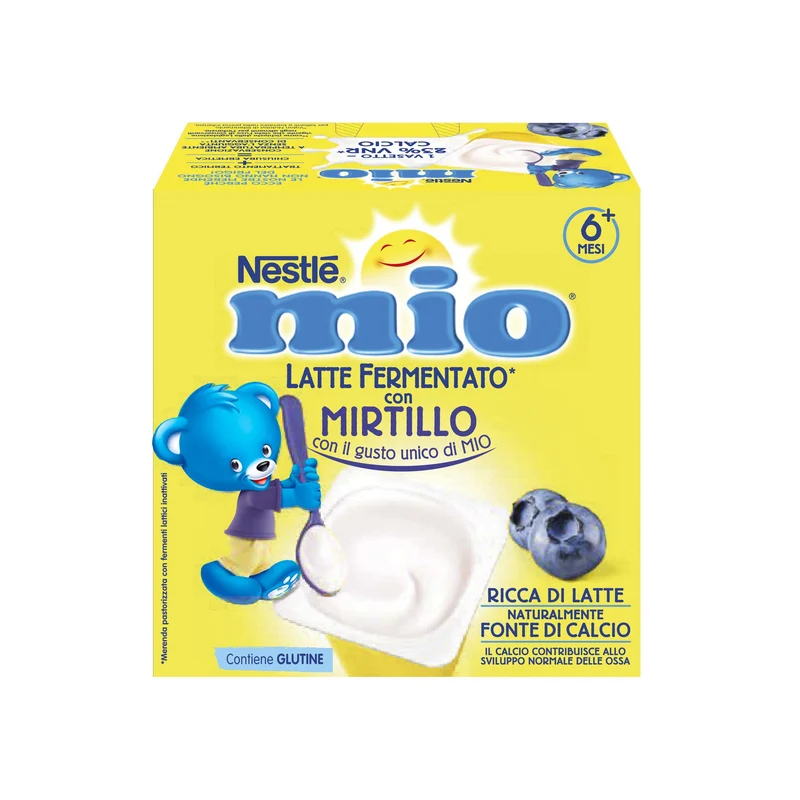 Nestlé Mio Merenda Latte Fermentato Mirtillo 4 Vasetti Da 100g