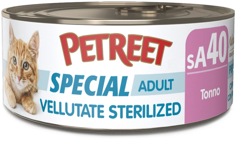 Petreet Vellutate Tonno Cibo Umido Gatto Sterilizzato Barattolo 70g
