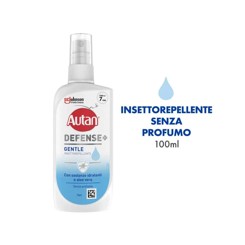 Autan Defense Gentle Spray Antizanzare Con Aloe Vera Vapo Insetto Repellente 100ml
