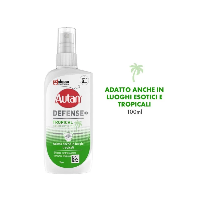 Autan Defense Tropical Spray 100ml - Repellente Zanzare e Insetti