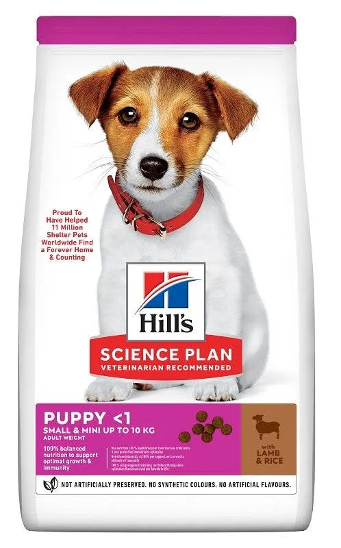 Hill's Science Plan Puppy <1 Small & Mini Up To 10 Kg Lamb & Rice Cibo Secco Per Cani 1,5kg