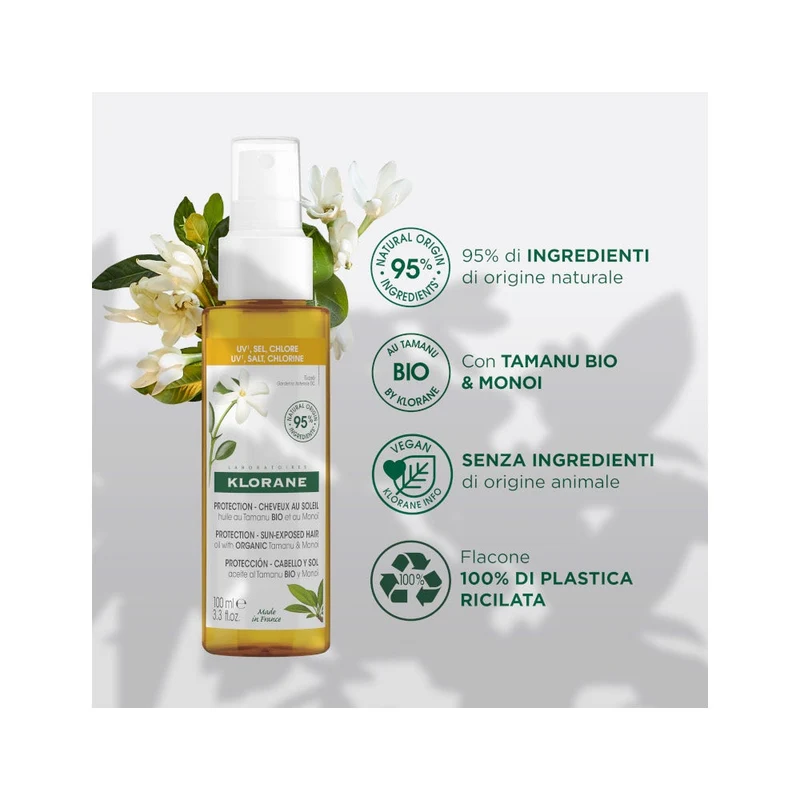 Klorane Olio al Tamanu Bio E Monoï 100ml