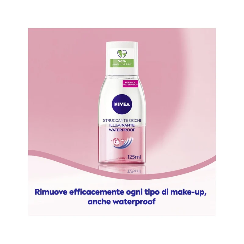 Nivea Struccante Occhi Bifase Illuminante Waterproof Olio Struccante Bifasico Per Gli Occhi 125ml