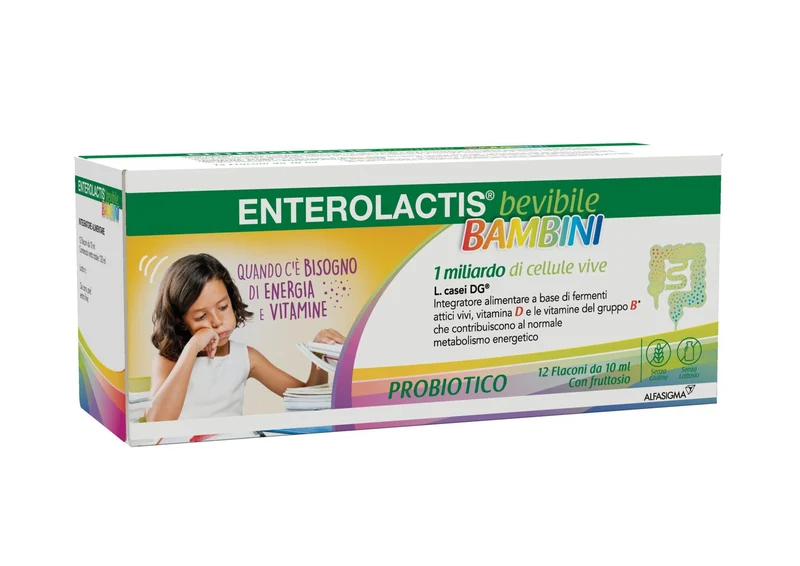 Enterolactis Bevibile Bambini 12 Flaconi 10ml Probiotico