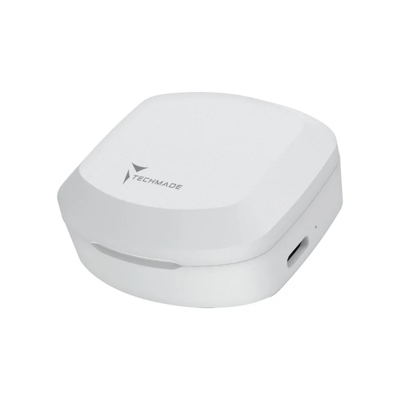 Techmade Auricolari Senza Filo Con Box Di Ricarica White