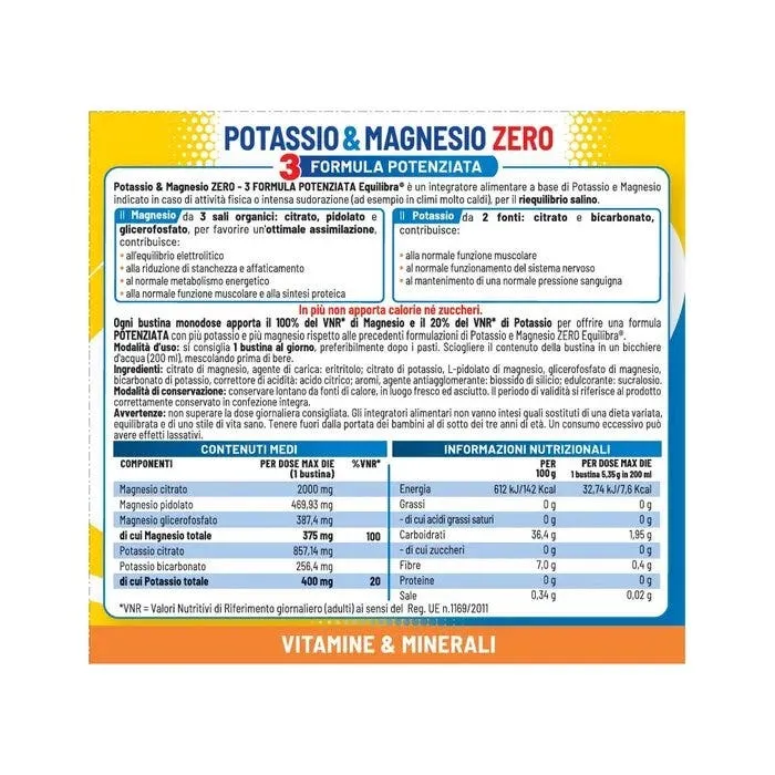 Equilibra Potassio & Magnesio Zero3 18 Bustine