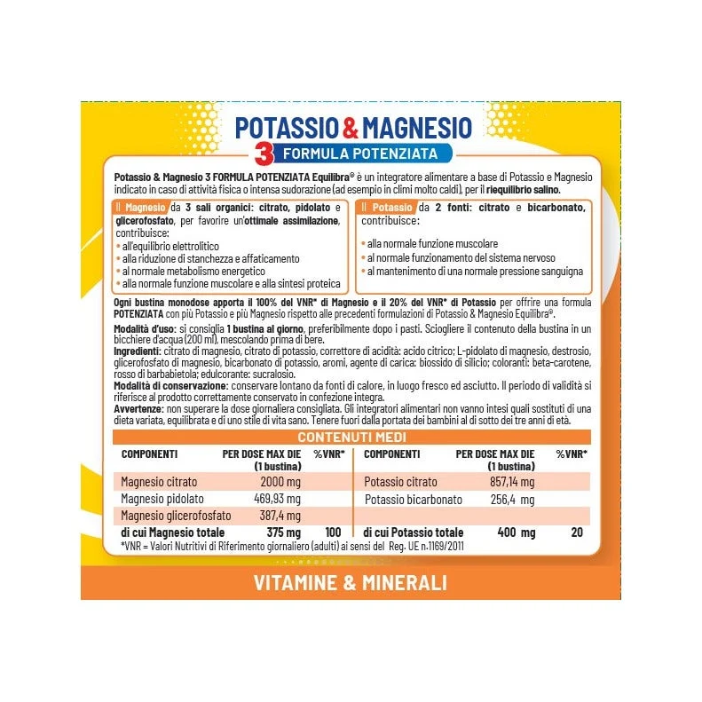 Equilibra Potassio&Magnesio 3 4 Buste