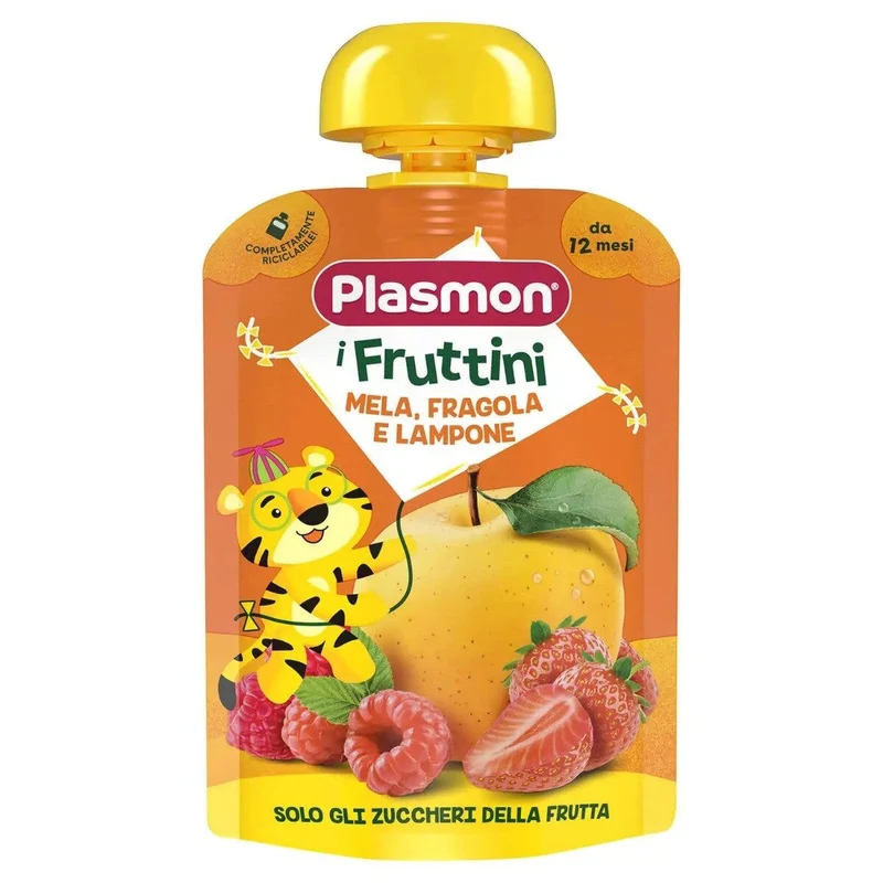Plasmon I Fruttini Mela/Fragola/Lampone 130g