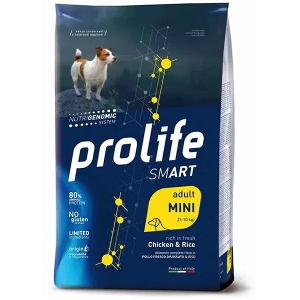 Prolife Dog Smart Chicken & Rice Cibo Secco Per Cani Adulti Taglia Piccola Sacco 2 Kg