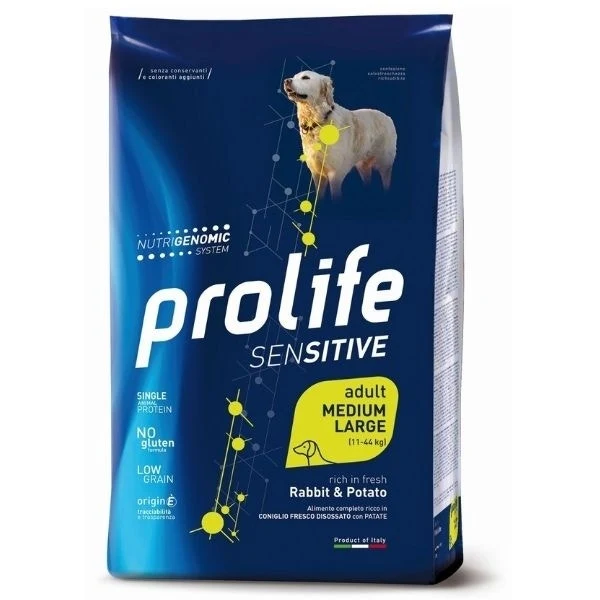 Prolife Dog Sensitive Adult Medium/Large Rabbit & Potato 2,5Kg