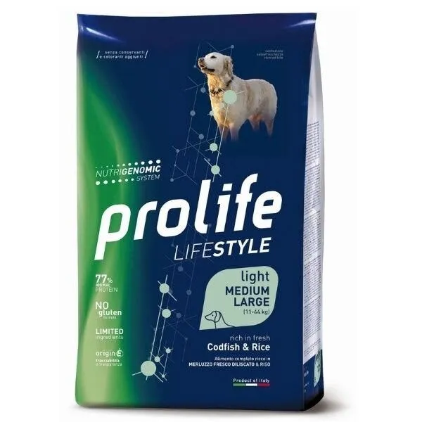 Prolife Dog Life Style Adult Medium/Large Light Codfish & Rice 2,5Kg