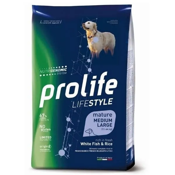 Prolife Dog Life Style Mature Medium/Large White Fish & Rice 2,5Kg