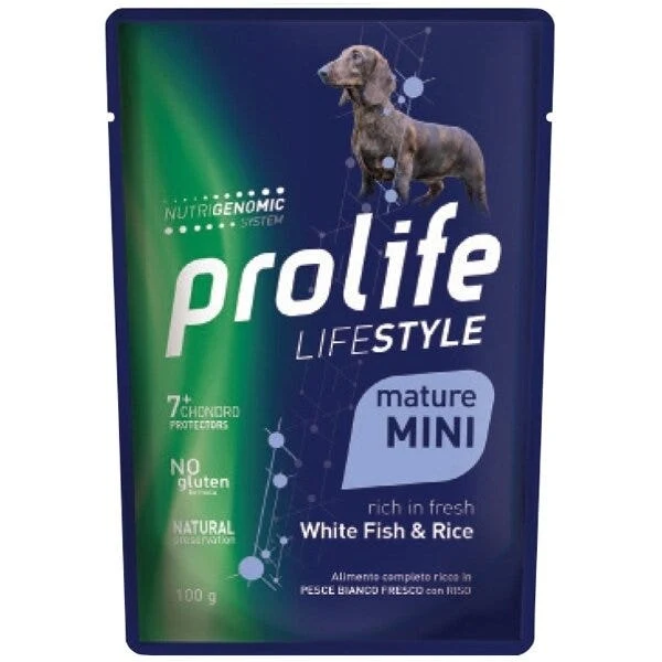 Prolife Lifestyle Pesce Bianco Fresco Con Riso Cibo Umido Per Cani Maturi Taglia Piccola Bustina 100g