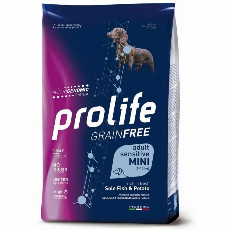 Prolife Dog Grain Free Sensitive Sogliola e Patate Adult Mini 7kg