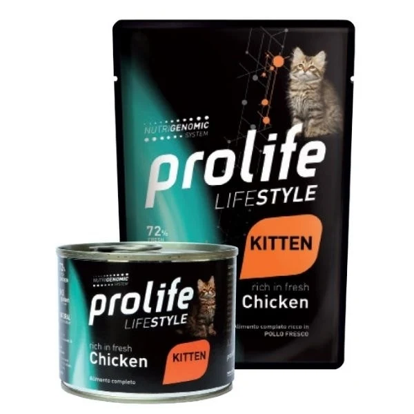 Prolife Life Style Pollo Fresco Cibo Umido Per Gattini Bustina 85g