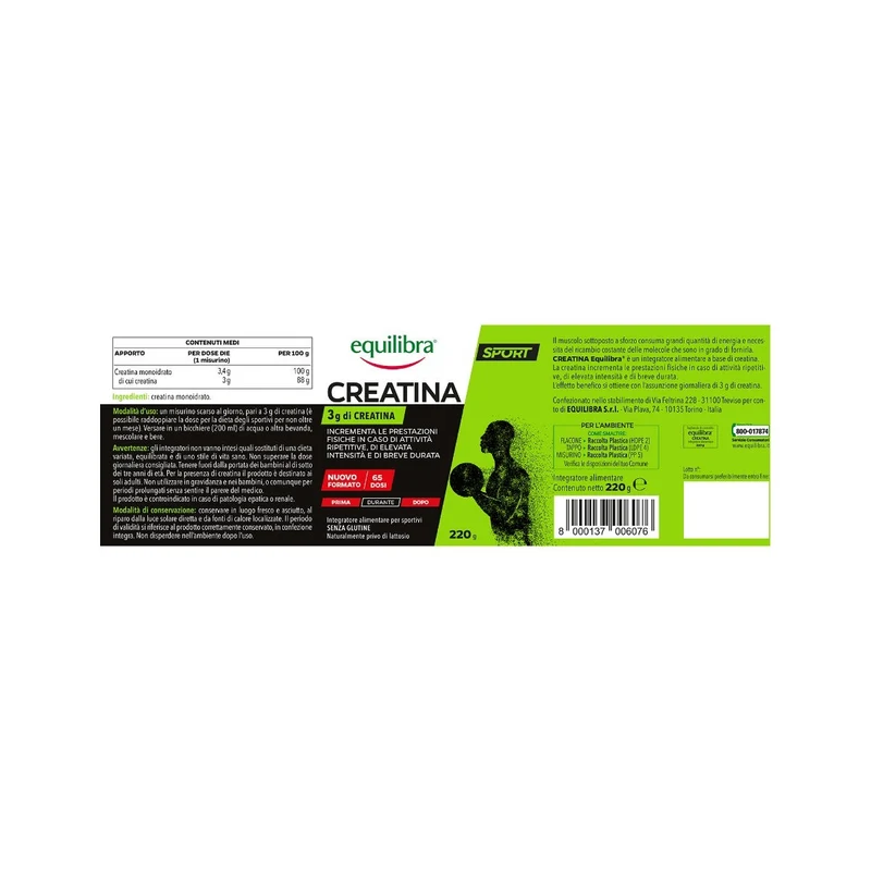 Equilibra Creatina Integratore 220g