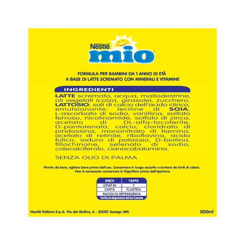 Nestlé Mio Latte Di Crescita Classico Liquido Brick 500ml