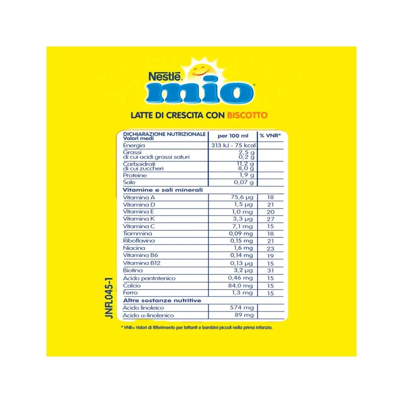 Nestlé Mio Latte Di Crescita Con Biscotto Liquido Brick 500ml