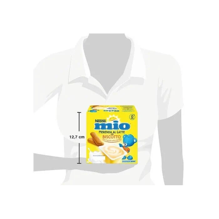 Nestlé Mio Merenda Al Latte Biscotto 4 Vasetti Da 100g
