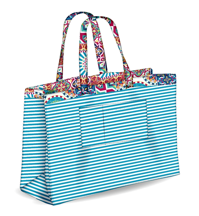 Colors Tote Borsa Mare Reversibile Sun Mix