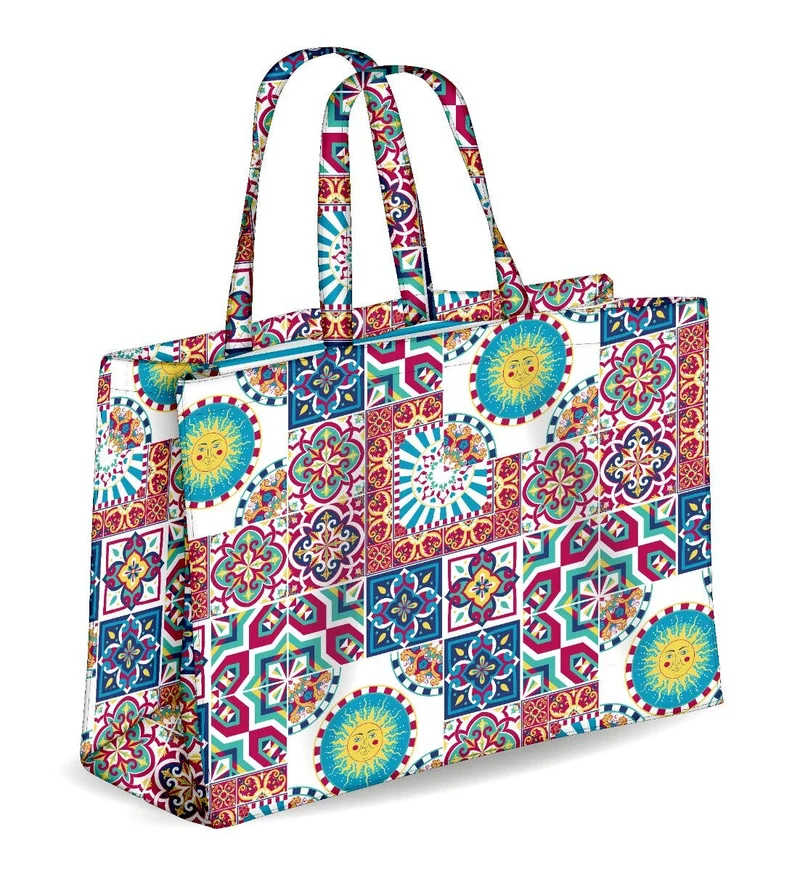 Colors Tote Borsa Mare Reversibile Sun Mix