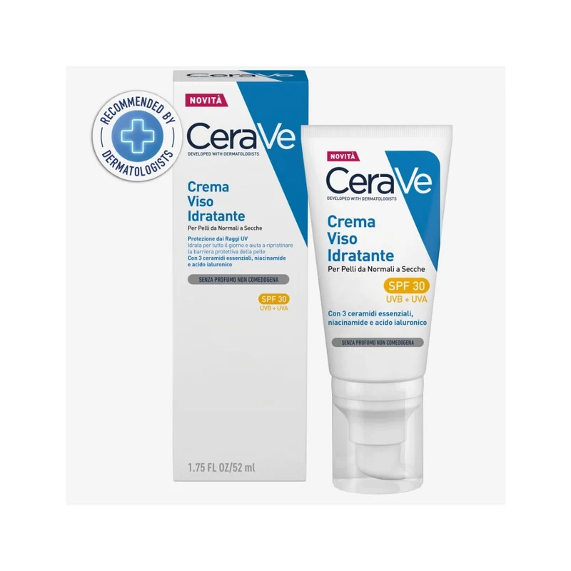 CeraVe Crema Viso Idratante SPF30 24 Ore con Acido Ialuronico 52ml
