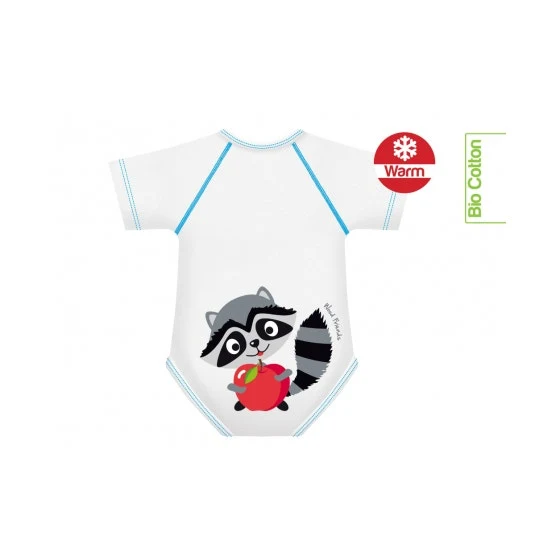 J Bimbi Body Neonato 0-36 Mesi Caldo Cotone Biologico Fantasia Procione