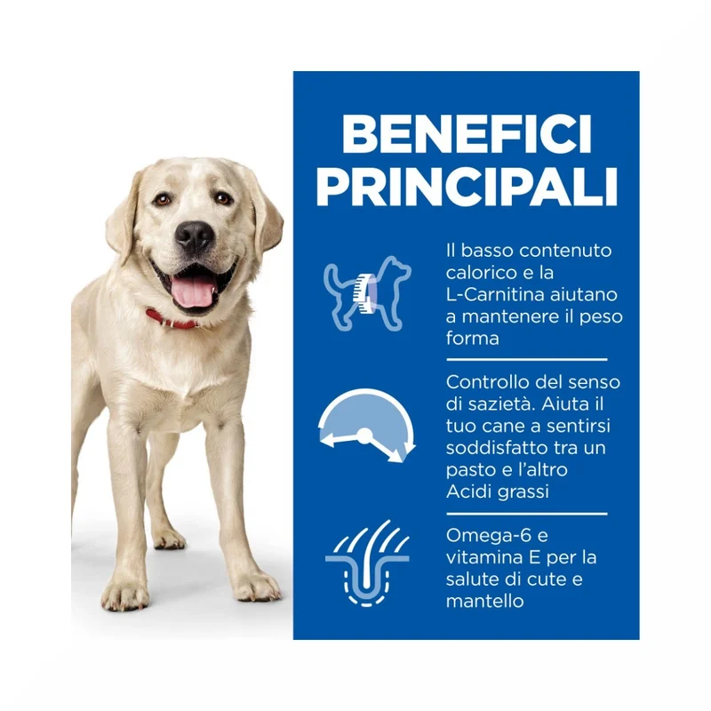 Hill's Science Plan Light Adult Crocchette Con Pollo Per Cani Taglia Large Sacco 14 Kg
