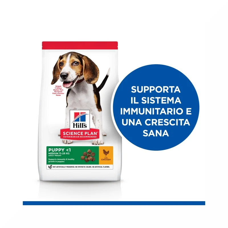 Hill's Science Plan Medium Breed Puppy Crocchette Con Pollo Per Cuccioli Sacco 14 Kg